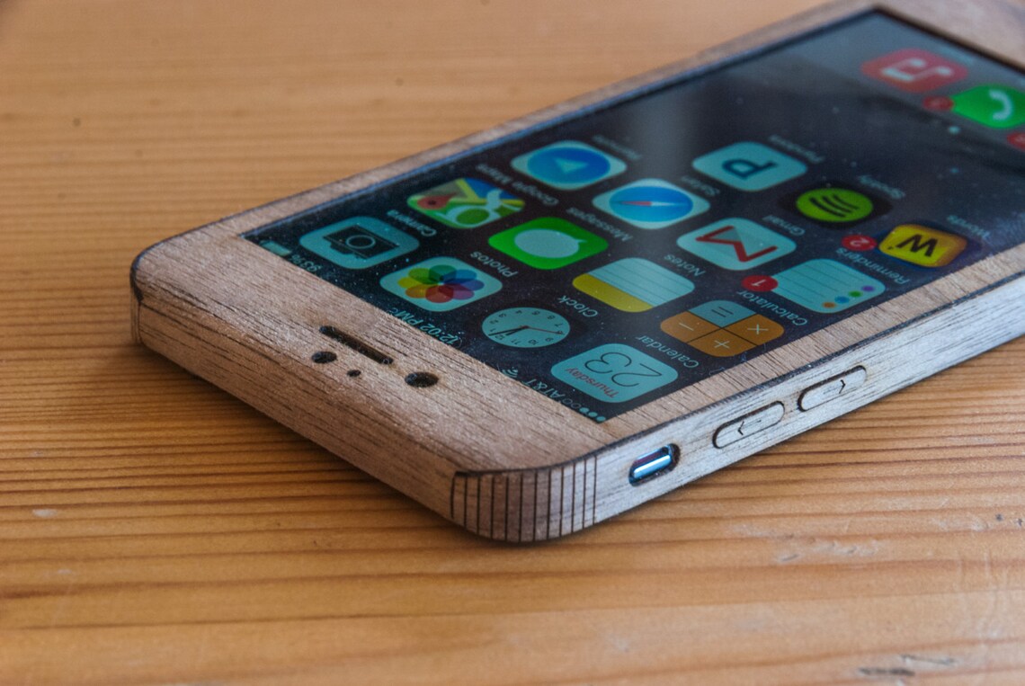 Walnut Iphone 7 Wrap Wooden Iphone 7 Case Singlepiece Etsy