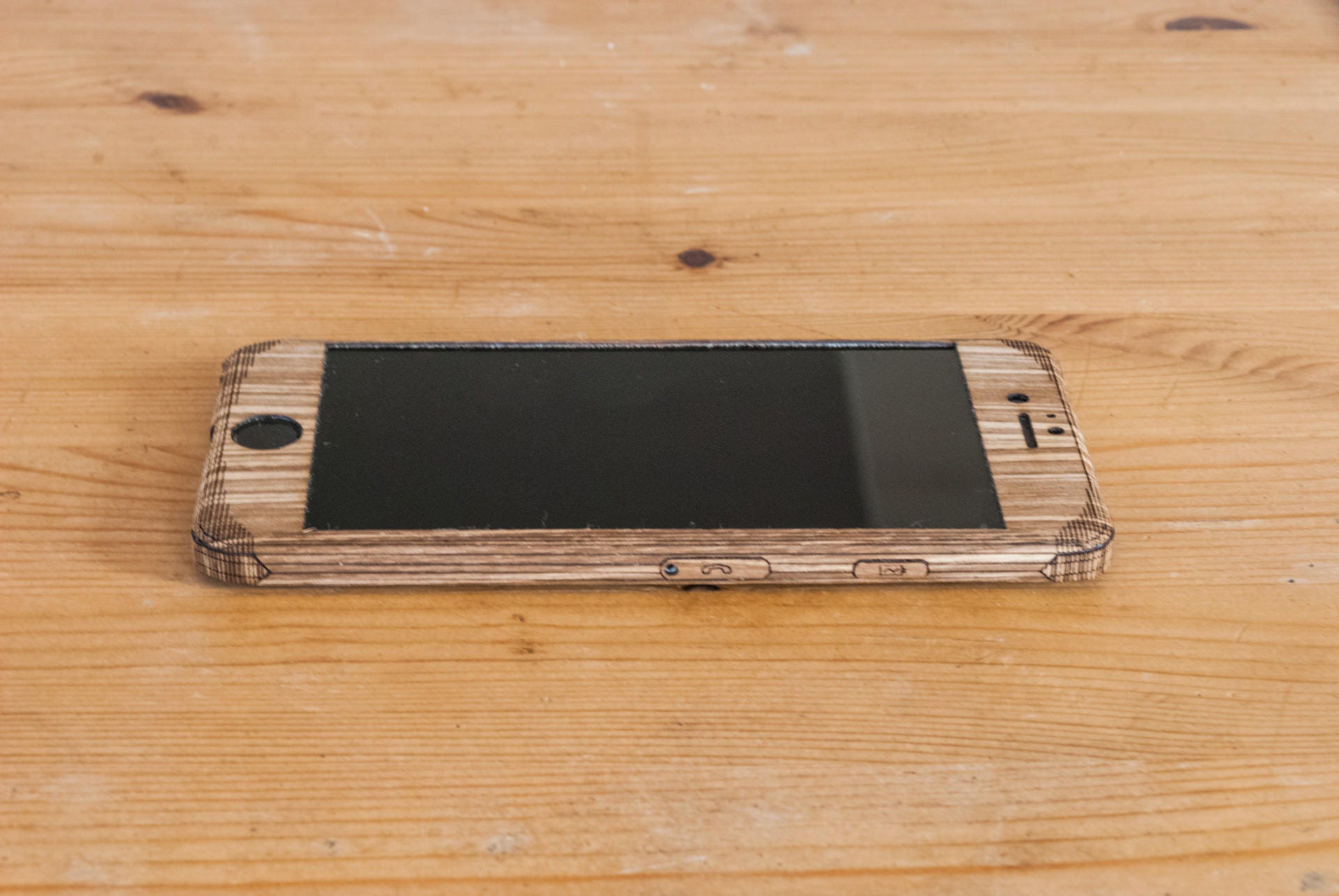Zebrawood iPhone 8 Case - Real Wood Wrap for iPhone 7, iPhone 6S
