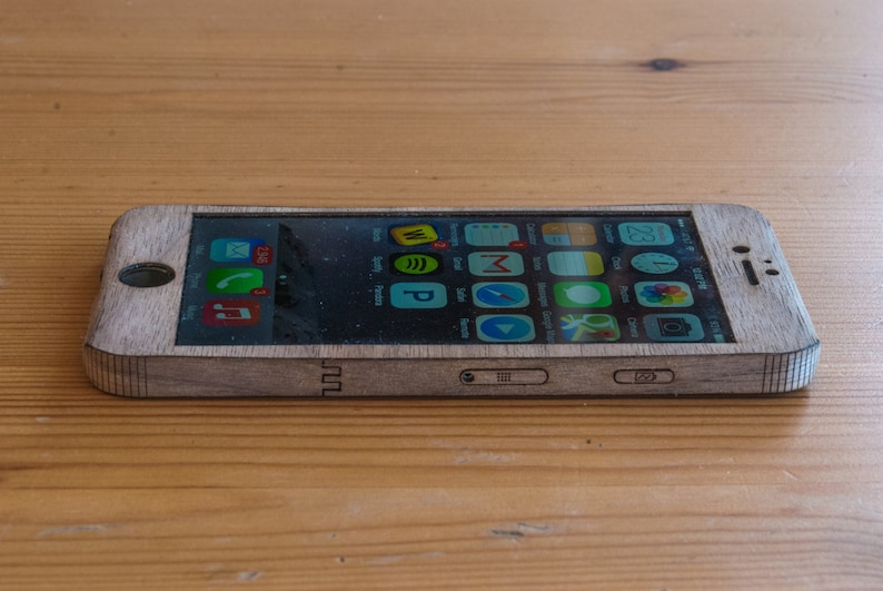 Walnut Iphone 7 Wrap Wooden Iphone 7 Case Singlepiece Etsy