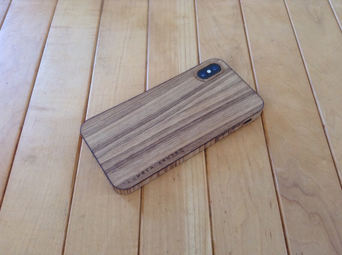 Wood Iphone X Case in Teak Wrap Your Phone in Real Wood Etsy