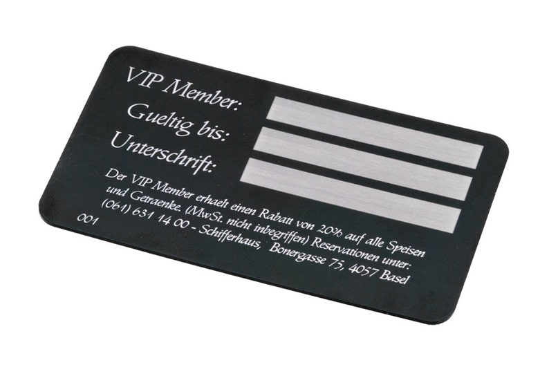 100 Laser Etched Metal Gift Cards / Gift Certificates / VIP Cards image 4