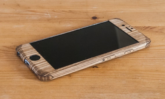 Zebrawood iPhone 8 Case - Real Wood Wrap for iPhone 7, iPhone 6S
