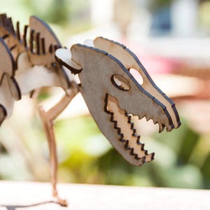 Tasmanian Tiger / Thylacine Skeleton Model / Puzzle - Laser-Cut Baltic Birch