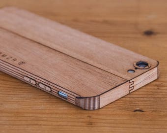 Mahonie iPhone Case / Wrap - Voor iPhone 11, iPhone 11 Pro, iPhone 11 Pro Max etc - Verkrijgbaar in Teak, Bamboe, Walnoot &meer - Smooth Style