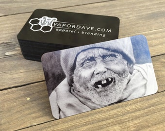 Thin Metal Business Cards -- Laser Etched with Your Graphics / Logo