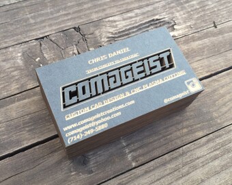 Museum Board Business Cards -- Laser-Cut with Your Graphics & Logo - Mat Board Business Cards Similar to Letterpress or Die-Cut