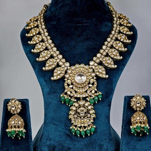 Royal Indian Bridal Polki Kundan  CZ Moissanite /Necklace set/Jewelry Set Sabhyasachi Design - Inspired by Nita Ambani