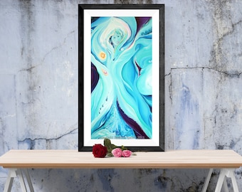 Earth Star - beautiful, Fine art, limited edition (giclee) print of my original painting, unframed