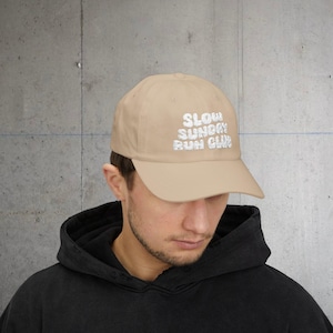 Slow Sunday Run Club cap, Embroidered cap, Run club cap, Classic dad Run Cap, Funny Motivational Hat for Casual Runners, Funny Running hat