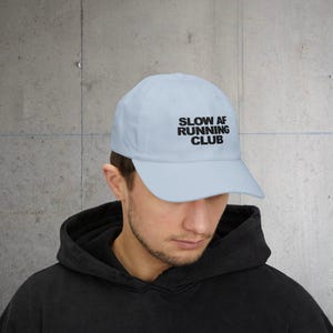 Slow Running Club cap, Embroidered Cap, Run club cap, Classic dad Run Cap, Funny Motivational Hat for Casual Runners, Funny Running hat