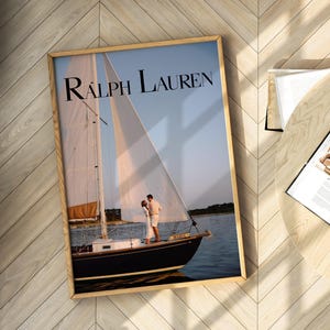 Fashion Magazine Poster Vintage Fashion Magazine Poster, Retro Fashion Boat Art, Luxury Fashion Print, Old style Poster, Digital Wall Art