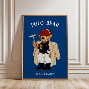Denim Bear Poster | Ralph Lauren | Polo Bear 24 X 36 - Etsy Denim Bear Poster | Ralph Lauren | Polo Bear 24 X 36 - Etsy