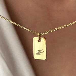 Sushi Necklace • 14K Gold Plated • Japanese Jewelry • Gift for Daughter • Food Lover Jewellery • Asian Food Pendant • Fun Gift Ideas