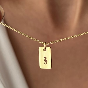 Seahorse Necklace • 14K Gold Plated • Ocean Jewelry • Gift for Sea horse Lover • Christmas Jewelry • Gift for Her • Hippocampus Jewellery
