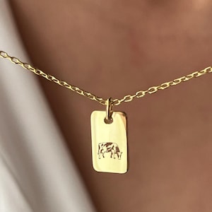 Cow Necklace • 14K Gold Plated • Cute Animal Jewelry • Gift for Farmer • Jewelry for Cow Mother • Gift for Daughter • Cute Summer Gift