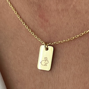 Bunny Necklace • 14K Gold Plated • Cute Animal Jewelry • Gift for Rabbit Lover • Jewelry for Bunny Mom • Gift for Sister • Cute Fall Gift