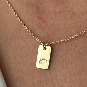 Taco Necklace • 14K Gold Plated • Foodie Jewelry • Gift for Mexican • Gift Ideas for Foodie • Jewelry for Sister • Food Jewellery • Fun Gift
