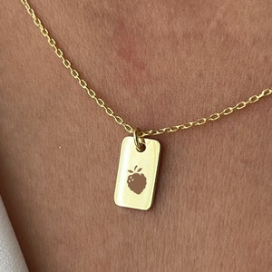 Berry Necklace • 14K Gold Plated • Fruit Jewelry • Gift for Fall • Jewelry for Cute Girls • Gift for Her • Raspberry Gift • Berry Jewellery