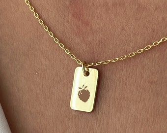 Frambozenketting: 14 kt vergulde fruitsieraden