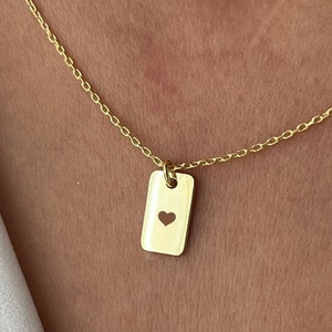 ハートのエースネックレス • 14K ゴールドメッキ • トランプジュエリー • ポーカー愛好家へのギフト • 彼女のためのジュエリー • ゲームネックレス • ハートジュエリー