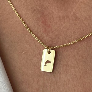 Dolphin Necklace • 14K Gold Plated • Fish Jewelry • Gift for Ocean Lover • Christmas Jewelry • Gift for Her • Custom Jewellery for Xmas