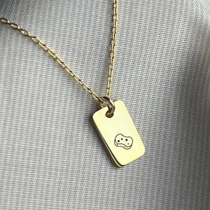 Sponge Necklace • 14K Gold Plated • Fun Jewelry • Gift for Her • Jewelry for Sponge Lover • Sponge Pendant • Cute Custom Gift for Him