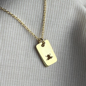 14K Gold Plated Frog Necklace: Lake Animal Jewelry
