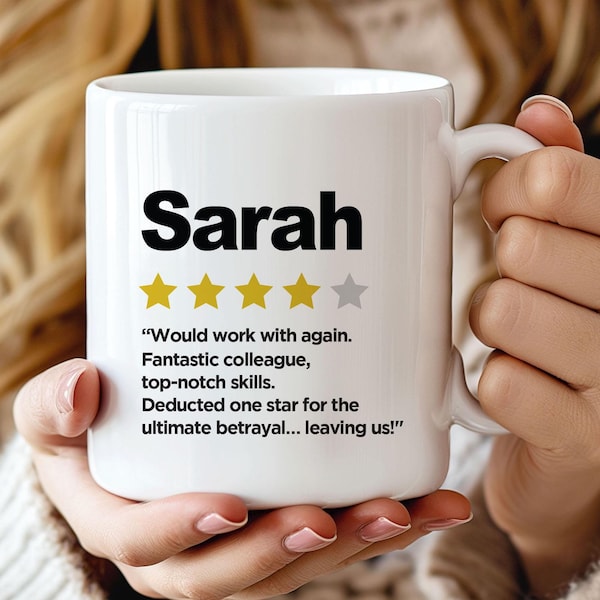 Personalized Colleague Leaving Mug: Funny Review Gift