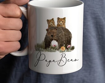 Papa Bear Mug | Father's Day Gift, Illustrated Design