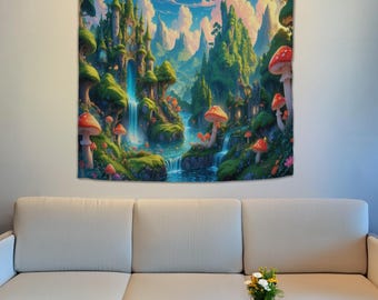Fantasy Forest Tapestry, Magical Tapestry, Magical Room Decor, Nature Tapestry, Wall Hanging, Magical Forest Gift, Enchanted Forest Art