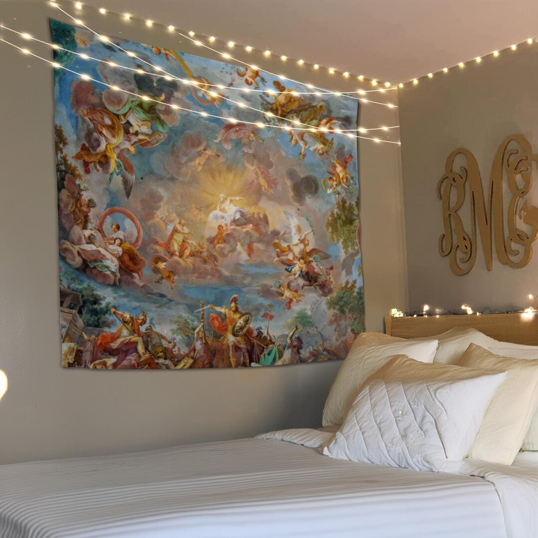 Renaissance Art Tapestry, Villa Borghese Ceiling, Aesthetic Tapestry ...