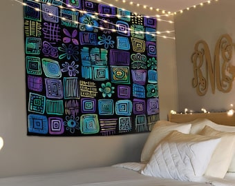 Patchwork Tapestry, Vintage Tapestry Wall Hanging, Bohemian Wall Decor, Tapestry Aesthetic, New Home Gift, Room Wall Decor, Wall Tapestry