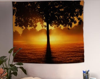 Tree Wall Hanging, Nature Tapestry, Nature Wall Decor, Tree Tapestry, Nature Wall Art, Landscape Tapestry