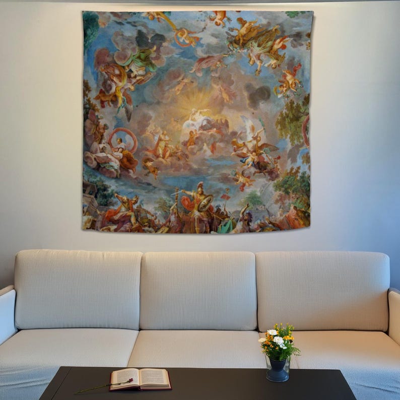 Renaissance Art Tapestry, Villa Borghese Ceiling, Aesthetic Tapestry ...