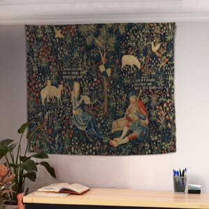 Mittelalterlicher Wandbehang, Maximalist Raum Kunst, Tapisserie Wand Kunst, Dekor im Mittelalterlichen Stil, Historischer Wandteppich