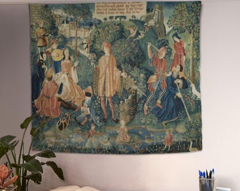 Medieval Wall Decor, Decorative Tapestry, Medieval Tapestry, Home Decor, Medieval Wall Art, Large Wall Tapestry, Wall Hanging