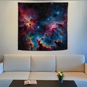 Galaxy Tapestry, Universe Wall Hanging, New Home Gift, Celestial Bedroom Decor, Cosmic Wall Art, Space Tapestry Decor