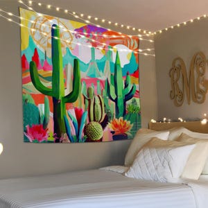 Cactus Tapestry, Landscape Tapestry, Home Decoration Gift, Tapestry Art Decor, Colorful Tapestry Wall Hanging,Bedroom Living Room Decoration