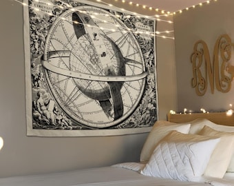 Horoscope Tapestry, Zodic Tapestry Decor, Astrology Decor Art, Constellation Art, Star Map Art Hanging, Gifts for Home, Dorm Room Decor
