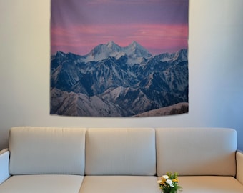 Mountain Tapestry, Beautiful Scenery Wall Hanging, Landscape Tapestry, Housewarming Gift, Mountain Wall Decor, Mountain Scene Art