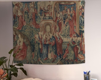 Medeltida väv, medeltidsdekor, antik väv, medeltida heminredning, medeltida väggkonst, vintage heminredning, medeltida temagåva