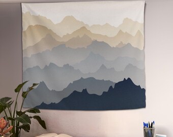 Nature Tapestry, Mountain Tapestry, Mountain Wall Art, Living Room Tapestry, Nature Wall Hanging, Wall Decor, Large Wall Hanging