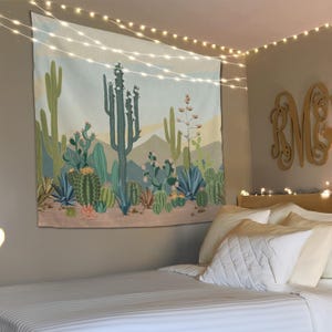 Cactus Desert Tapestry, Tropical Tapestry, Landscape Tapestry, Housewarming Gift, Home Decorations, Living Room Tapestry,Nature Wall Hanging