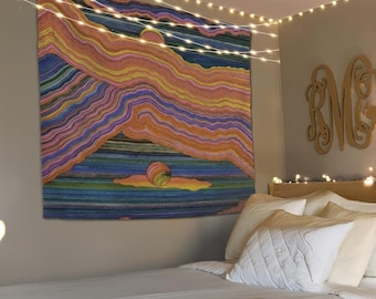 Line Tapestry, Tapestry Decor Gift, Hanging Tapestry, Minimalist Tapestry, Abstract Tapestry, Retro Tapestry, Tapestry Pattern,Wall Tapestry