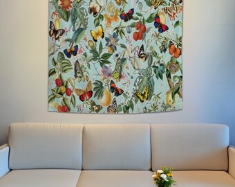 Retro Butterfly Tapestry, Botanical Tapestry, Butterfly Room Decor, Home Decoration Gift, Vintage Butterflies Wall Art, Aesthetic Tapestry