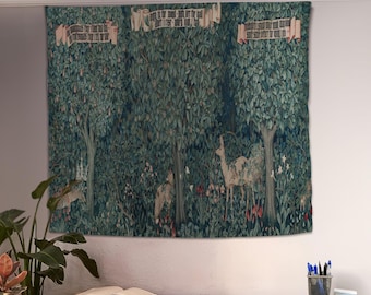 Medieval Tapestry, Wall Decoration, Nature Tapestry, Vintage Wall Hanging, Medieval Decor, Housewarming Gift, Wall Decor