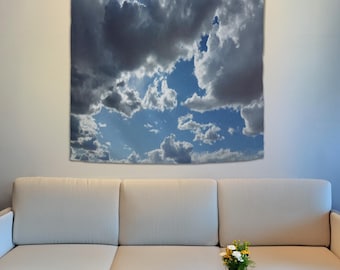 Cloud Tapestry, Sky Cloud Decor, Cloud Wall Hanging, Sky Tapestry, Cloud Wall Art, Cloud Home Decor, Large Tapestry Art, Sky Wall Art