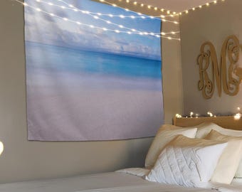Wandteppich, Küstenwandbehang, Küstenwandkunst, Küstendekor, Ozeanteppich, Housewarminggeschenk, Ozeandekor