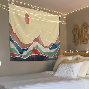 Mountain Tapestry, Landscape Wall Art, Nature Wall Hanging, Abstract Tapestry, Home Decoration, Landscape Tapestry, Wall Hanging