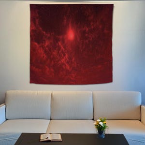 Arazzo Red Sky, arazzo da parete, arazzo gotico, decorazione per camera oscura, regalo di decorazione con arazzo, arazzo astratto, arazzo per soggiorno
